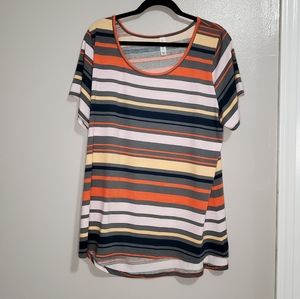 LuLaRoe Classic T 3X Multi Stripes New w/o Tags!